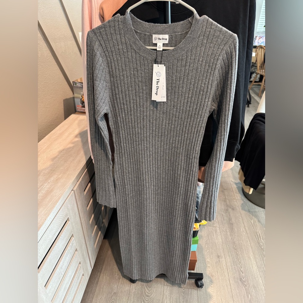 Gray Long Sleeve Dress